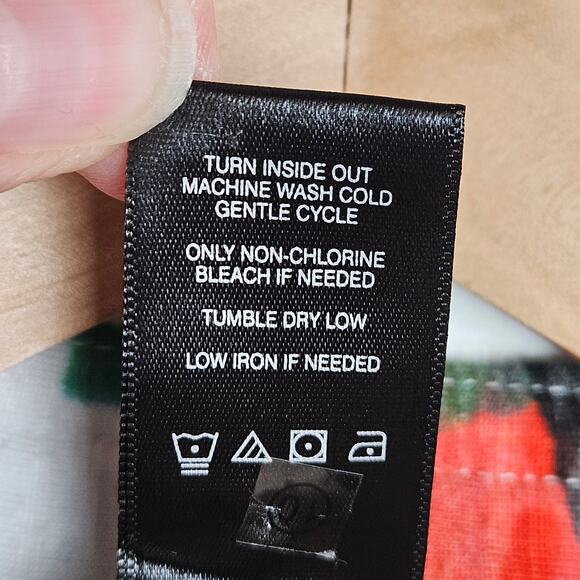 Ali Miles Womens Knit Abstract Multicolor Print Button-Down Tunic Top Sz L Artsy - Picture 8 of 12